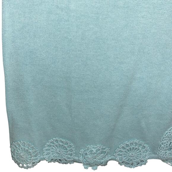 Storybook Knits Sweater Dress Floral Hemline Asymmectric - Picture 3 of 8